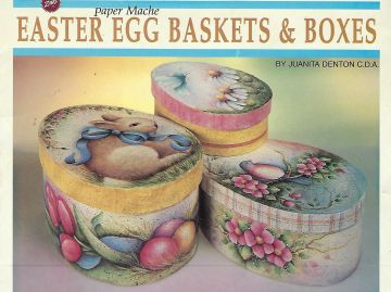 Paper Mache Easter Egg Baskets & Boxes - Juanita Denton